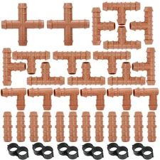 36 Pcs Drip Irrigation Kit 1/2 Inch Drip Irrigation Fittings Parts, Irrigatio...