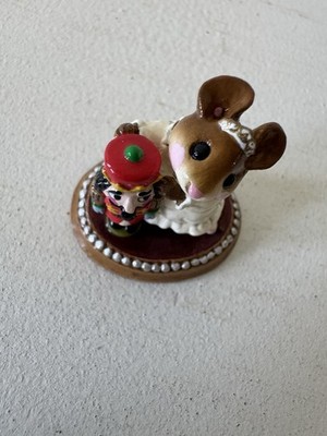 Wee forest folk M-174 The Nutcracker,   mouse in gown/blue nutcracker