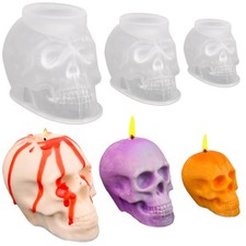 Skull Silicone Molds 3D Extra Large Skeleton Skull Epoxy Resin Molds for Cast