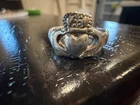 Vintage Sterling Silver 925 Claddagh Ring Solvar Ireland Size 10