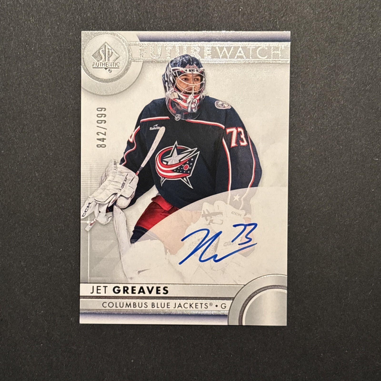 2023-24 SP Authentic Jet Greaves Future Watch Auto /999 RC #155