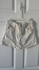Zara Girls White Denim Mini Skirt Off-White Jean Pockets Size 11-12