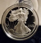 1996-P American silver eagle proof (NO box or COA) case and coin only