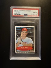 1971 Pete Rose Bazooka Handcut No Number PSA 6, Just Graded