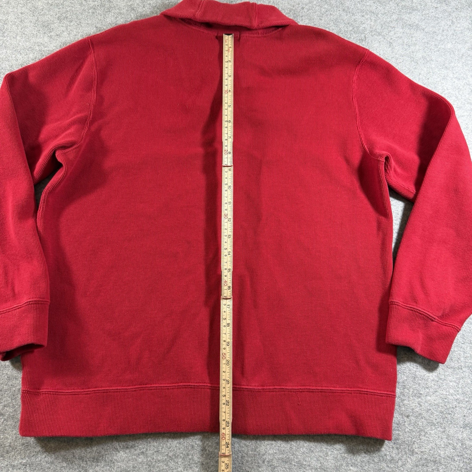 Polo Ralph Lauren Sweater Mens S Red Shawl Fisherman Collar Knit Pullover LS thumbnail 12