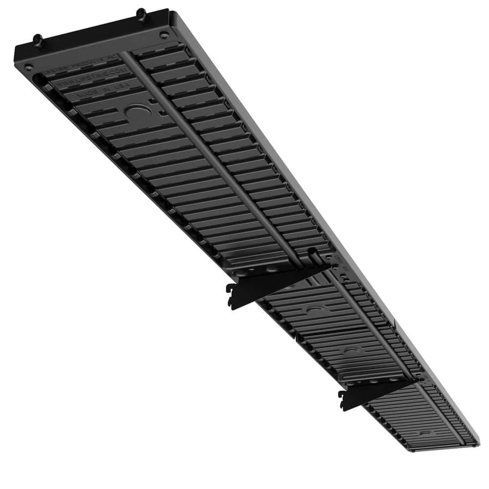 Accesorio de cobertizo de por vida 90"X9"X1" negro cobertizo estante HDPE 2 soportes de estante de acero Foto 4 de 4