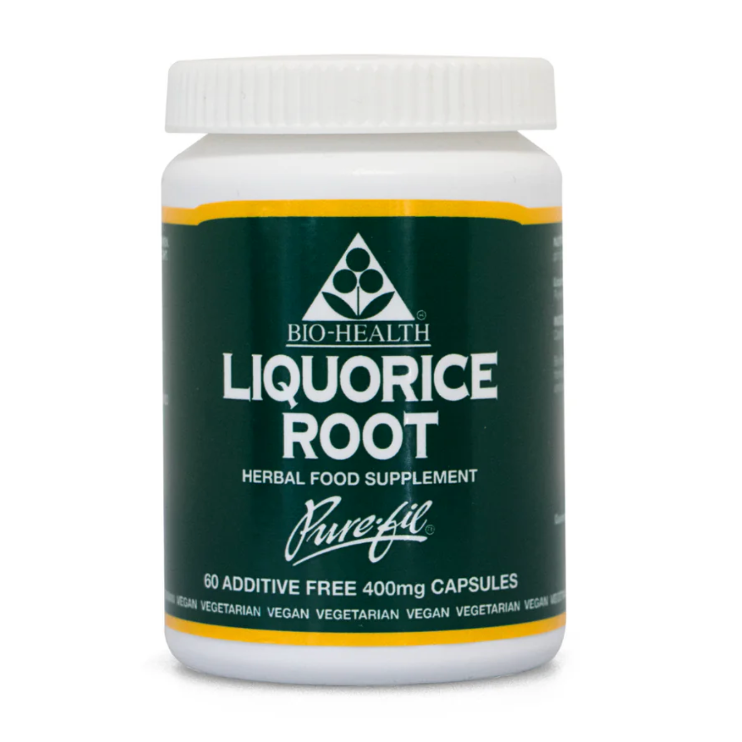 Bio Health Liquorice Root Herbal Food Supplement 60 Vegan 400mg Capsules