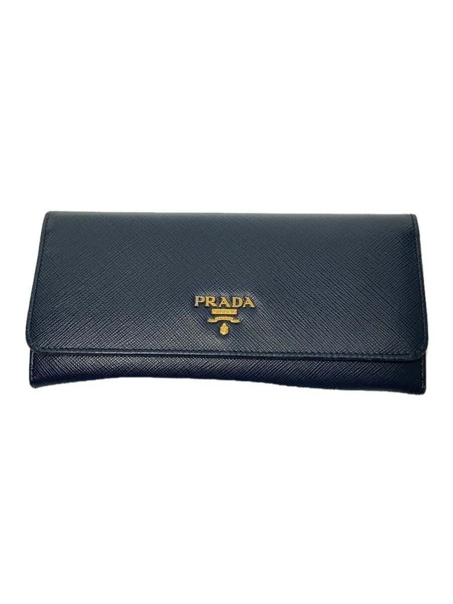 PRADA Long Wallet NVY Women's