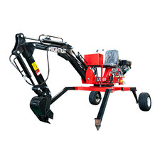 BID Spider Excavator - Towable Backhoe Mini Digger with Wheels, Multi-Function