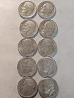 Lot of 10 - U.S. 90% Silver Roosevelt Dimes 1950-1959 PD+ S Mints $1 Face #33