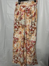 Abercrombie  Fitch Women's Floral Linen-Blend Pull-On Wide Leg Pant NWT XXS