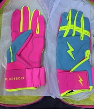 Bruce Bolt Creator Series Long Cuff Batting Gloves Caribbean Blue Adult Small