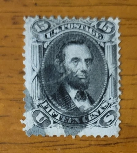 Vintage US Stamp #98 Lincoln 'F' Grill Fine/Very Fine Used - CV $275