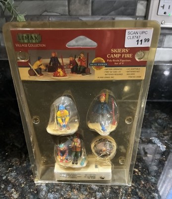 Lemax Village Skiers' Camp Fire 04468 Lighted Fire Accessories 2000 NEW
