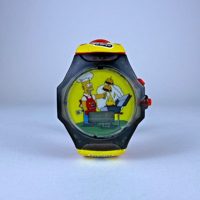 The Simpsons Burger King Exercise Curl #428 Talking Toy Wristwatch - KIDS SIZE