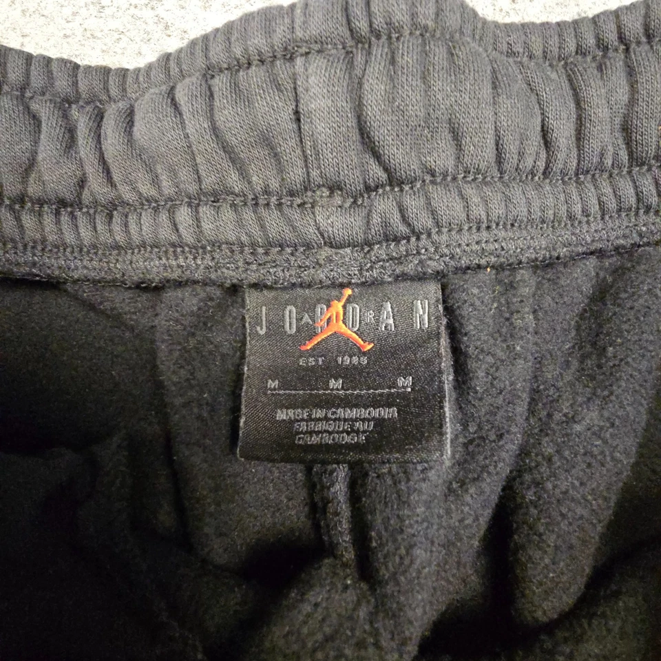 Jordan Pants Mens MEDIUM Black fleece Jogger activewear tapered jumpman Size M - image 4 of 4