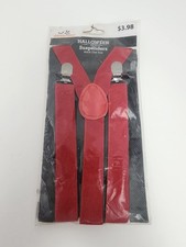 Way to Celebrate Halloween Red Suspenders Adult One Size Costume Accessory New