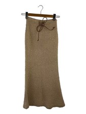 PRADA Boucle Skirt, Size 36, Silk, BEG 21427