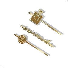 Set of Three Chanel Hair Clips