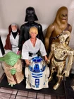 LOT of Vintage 1970's/ 80’s Star Wars 12" Collection - Luke, Obi-Wan, R2-D2…