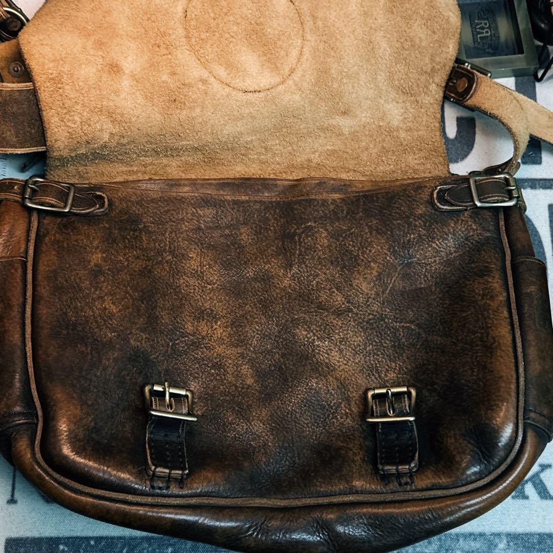RRL Double RL Ralph Lauren Leather Classic Dice Messenger Bag | eBay