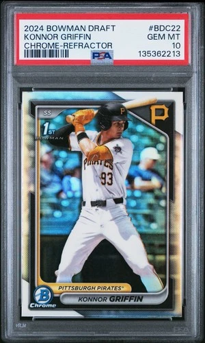 2025 Bowman Draft Chrome #BDC-22 KONNOR GRIFFIN Refractor 1st Bowman - PSA 10