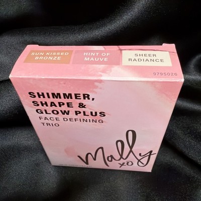 Mally Beauty Shimmer Shape Glow Plus Face Defining TRIO Sun Kissed Bronze MAUVE 
