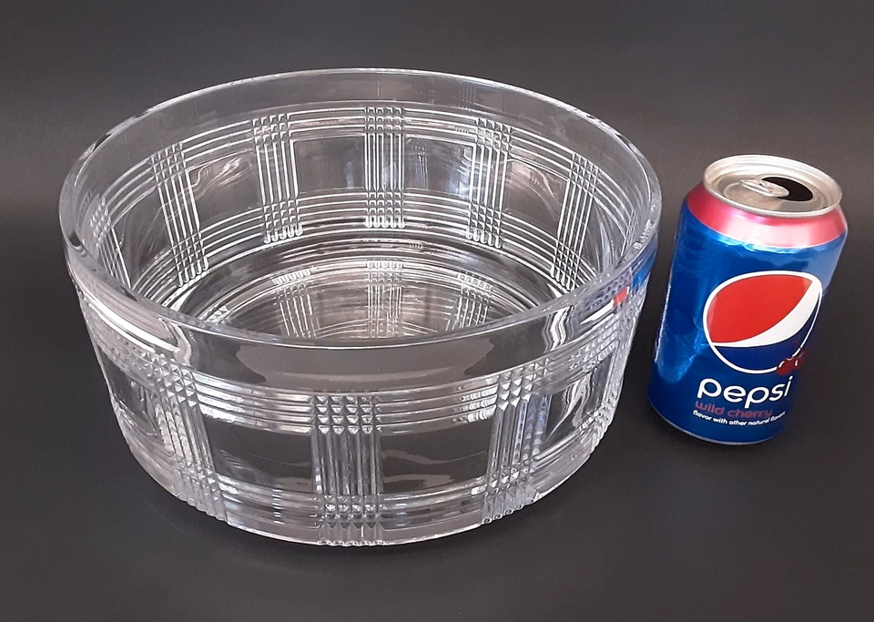 RALPH LAUREN Cristal Firmado "GLEN PLAID BIG 10" Centro de Mesa Fruta Cuenco para Servir Foto 3 de 4