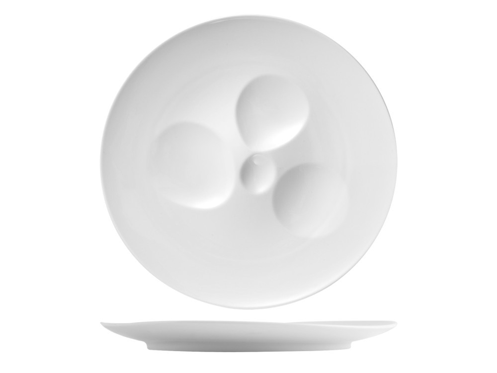 H&H 2 Plates Selection Hotelware in White Porcelain 30.8x3H cm