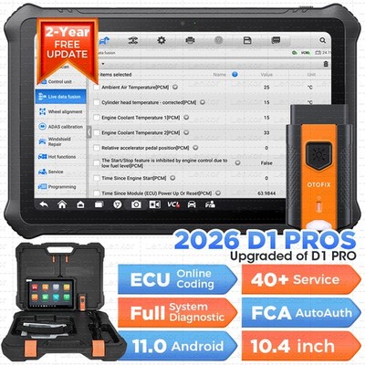 2026 OTOFIX D1 PROS OBD2 Bidirectional Scanner Full System Diagnostic Key Coding