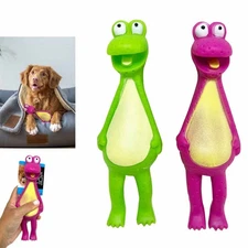 2 PC Dog Squeaky Toys Rubber Puppy Chew Toy Fetch Play Animal Small Medium Pets