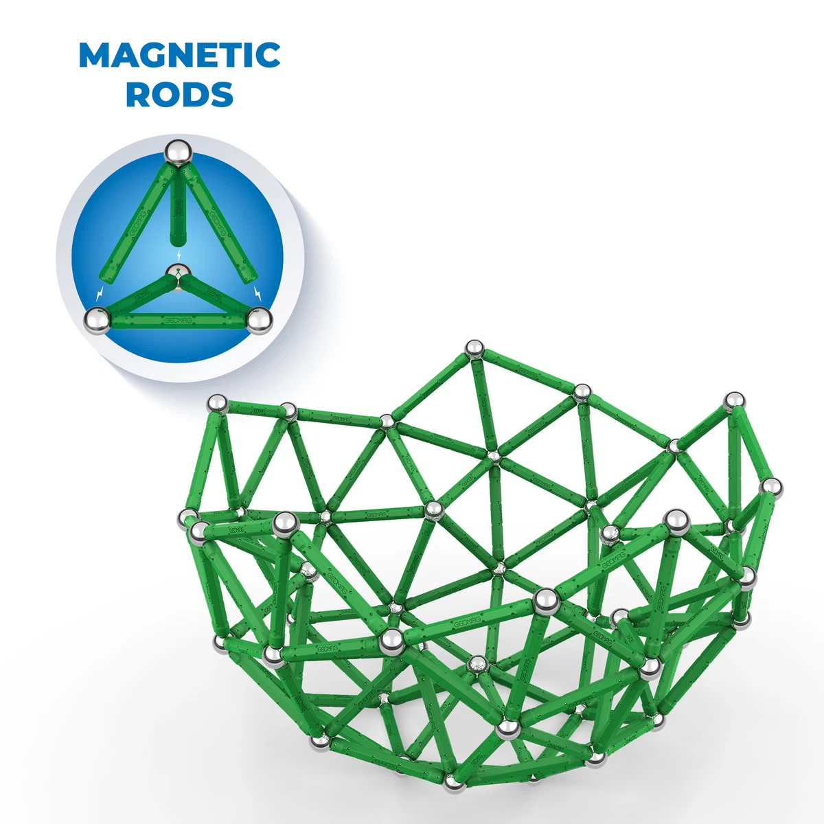 614 Geomag Compact Masterbox Grün 192 St. - Konstruktionsspielzeug  