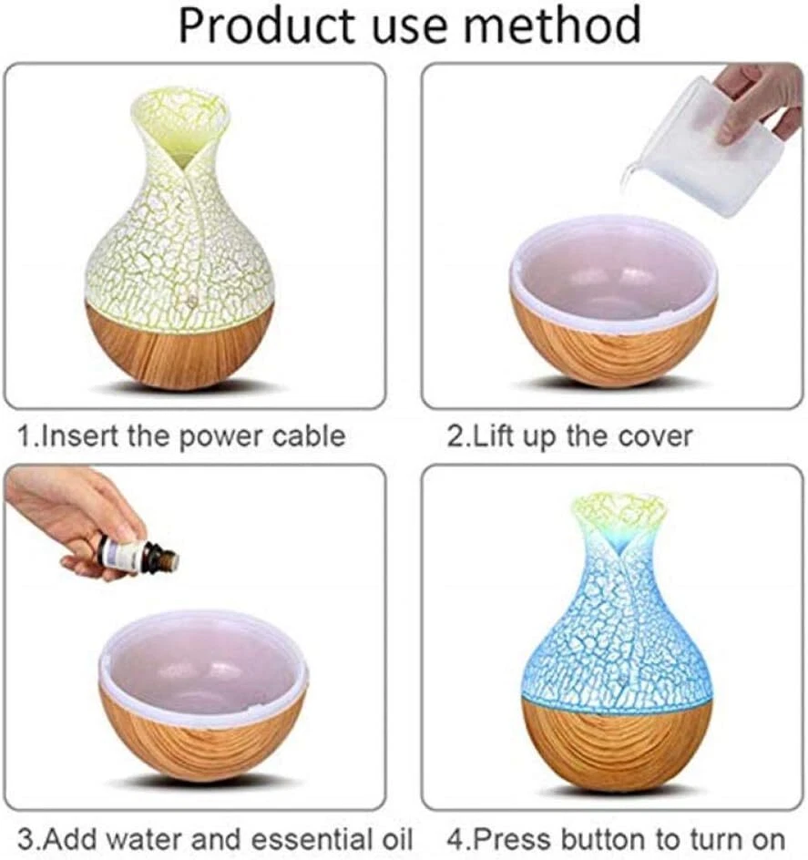 Mini Diffusore Aromi 130ML Umidificatore Silenzioso 7 Luci LED Multicolor IP20 - Immagine 4 di 4