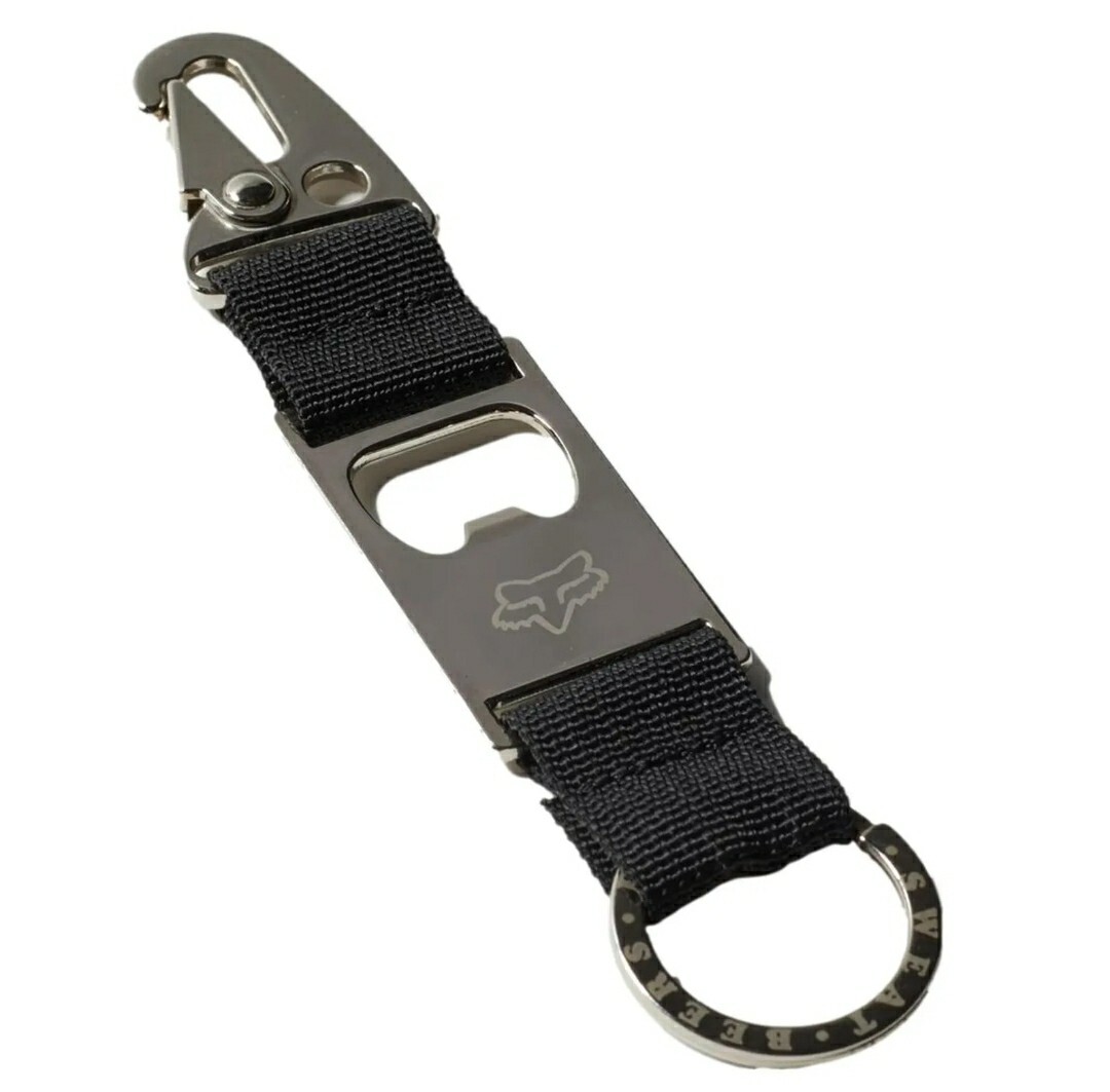 Fox Racing Unisex Double Threat Key Chain Bottle Opener - Silver