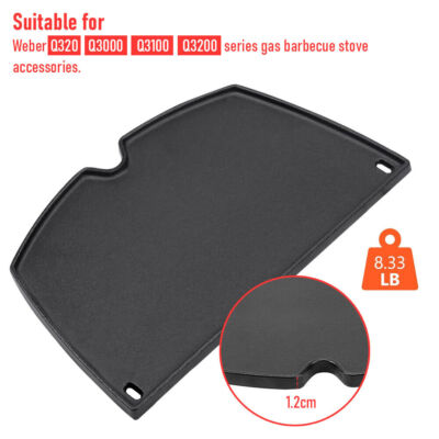 BBQ HALF GRIDDLE PLATE for Weber FAMILY Q320, Q3000, Q3100, Q3200