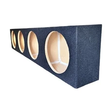 Sound Bar 8” 4-Hole Sound Bar Quad Sealed Speaker Enclosure Box-Black