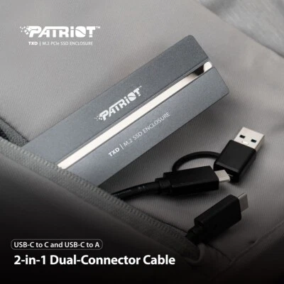 PATRIOT MEMORY Patriot M.2 NVMe SSD Enclosure USB3.2 Gen2 10Gbps Type-C For 2230/2242/2260/2280