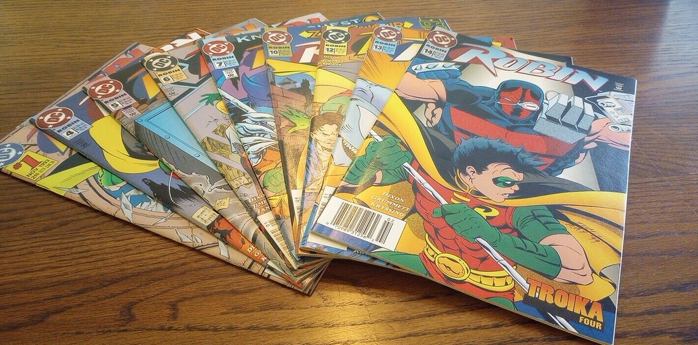 ROBIN 1993 - 1995 Comic Lot Of 9 Vintage Comic Books DC Comics