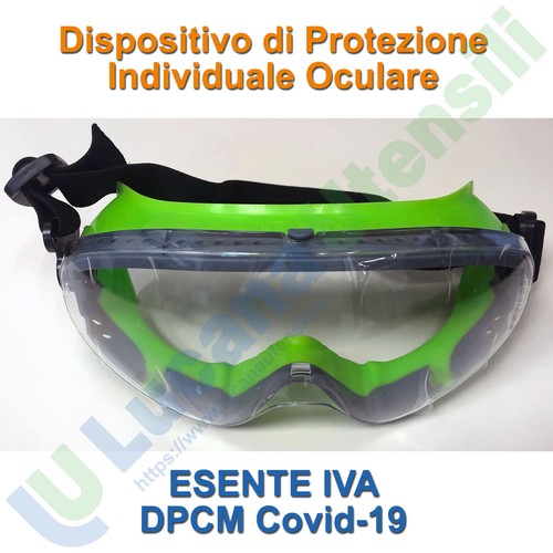 Occhiale Maschera Protettiva per Occhi Trasparente Anti Fog DPI da Lavoro  4631 | eBay