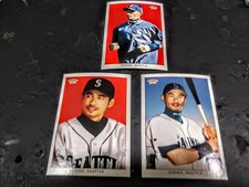 2002 ICHIRO SUZUKI TOPPS 206 #256, LOT OF 3 Different Variation Cards Mariners