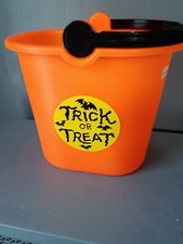 VINTAGE RARE HALLOWEEN TRICK OR TREAT BOO BUCKET BY FREM CORP #906 MADE IN USA