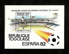 Togo 1982 - Soccer World Cup Winner, Italy - Souvenir Sheet - Scott #1155 - MNH