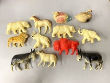 Antique Celluloid Animals Lot Birds Elephants Swan Bear Horse Ram Bison 1930 s