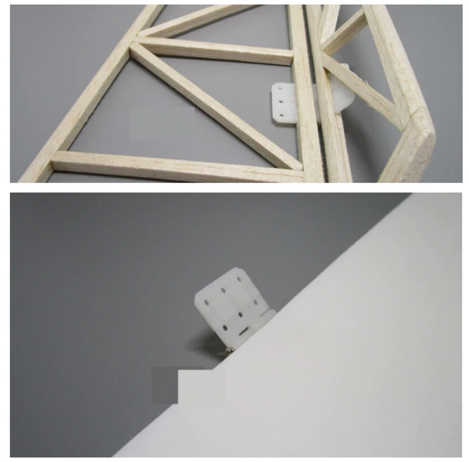 Nylon Scharnier 37x20 mm RC Flugzeug Segel Airplane Ruder Aileron Querruder Weiß - Bild 3 von 4