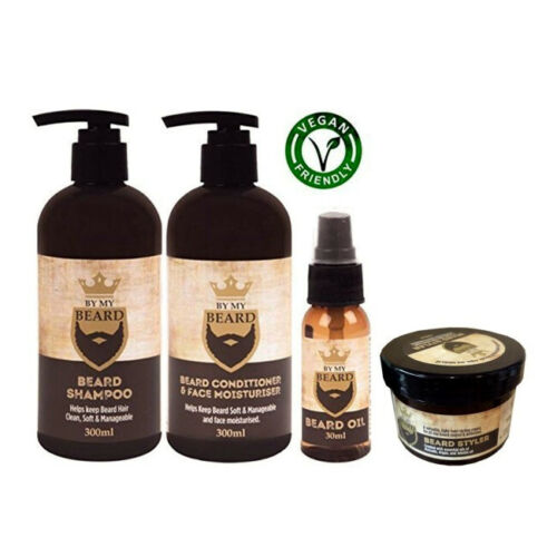 By My Beard 4 PACK, Shampoo+Conditioner,Softening Oil & Beard Styler