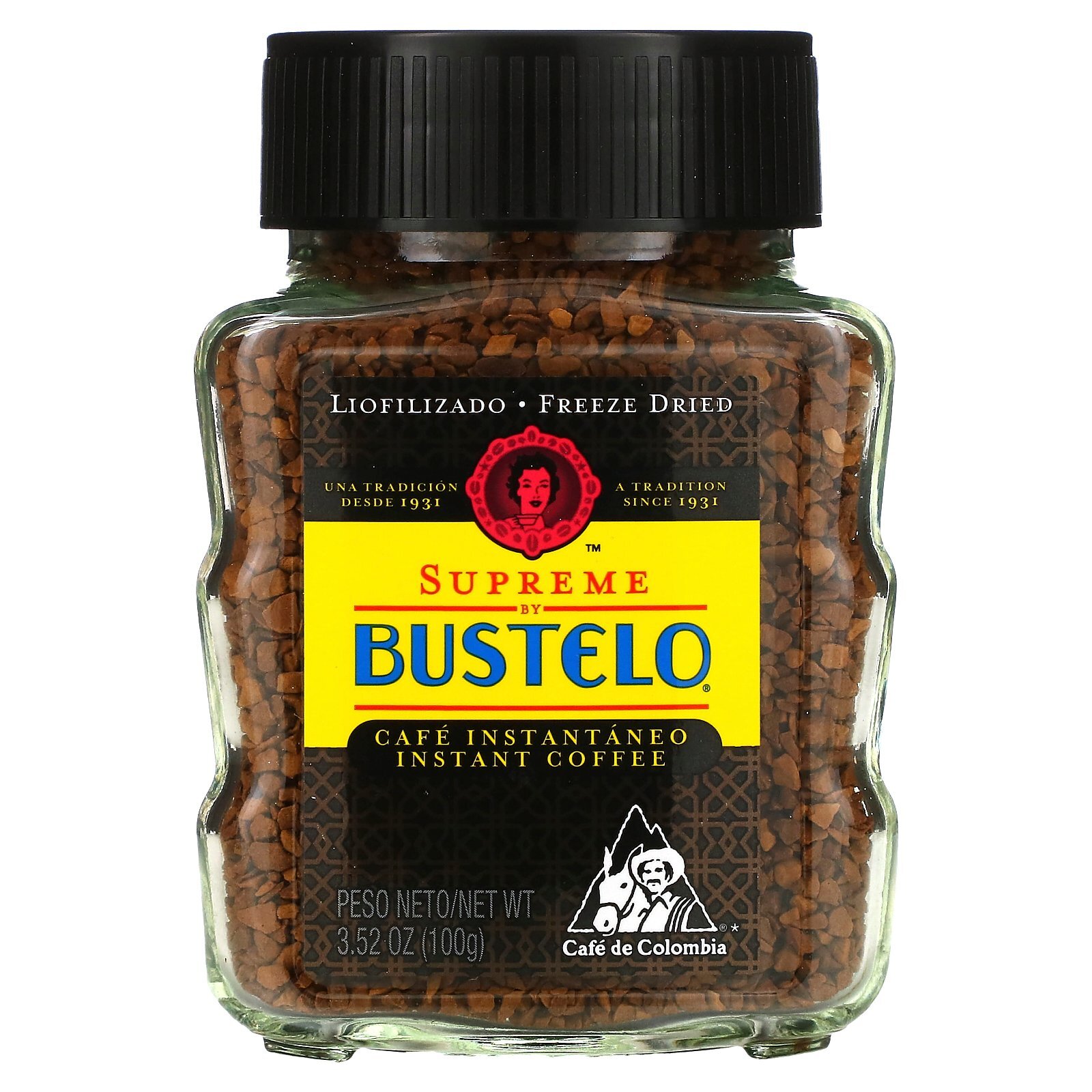 Supreme by Bustelo, Растворимый кофе, сублимированный, 3,52 унции (100 г)