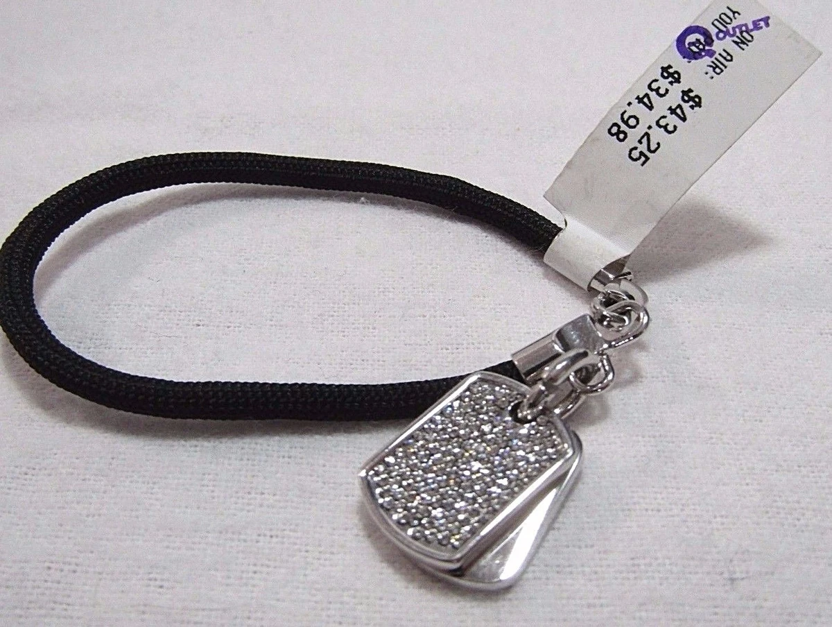 Stella Valle Swarovski Crystal DogTag Bracelet by Lori Greiner eBay