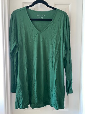 SUSAN GRAVER Weekend Essentials Cool Touch A-LINE Tunic EMERALD sz 1X