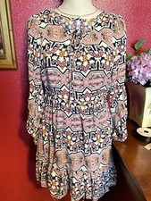 Women's Dress by Rt Sz M Lovely Printed  Front Tie Mini