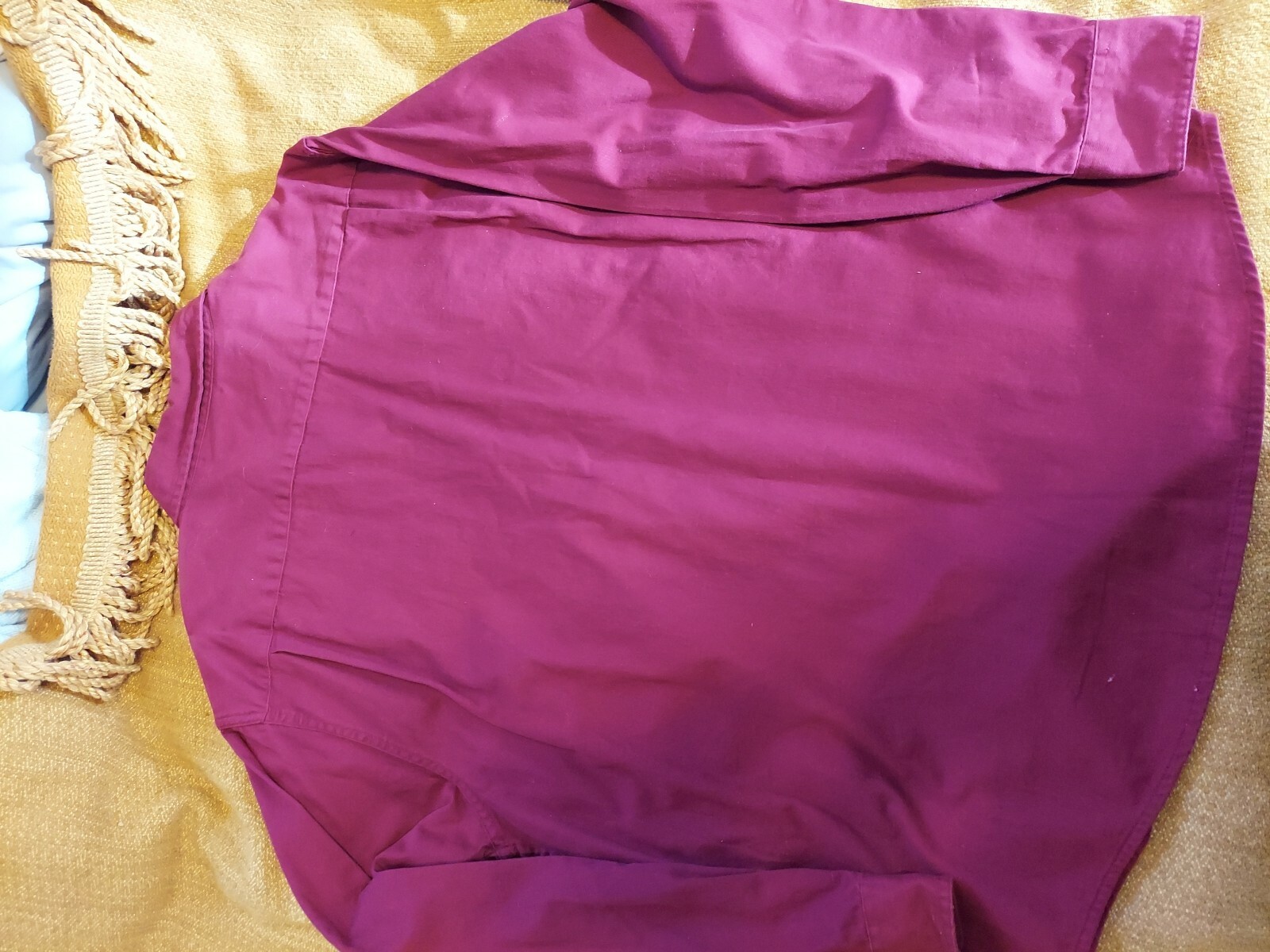 Wrangler Premium Men’s Red wine Colored Button Up Long Sleeve Shirt L